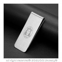 PB0015S BOBIJOO Jewelry Money clip Stainless Steel Brushed Sainte Sara