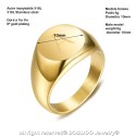 BAF0037 BOBIJOO Jewelry Signet Ring Woman Initial Engraved Steel 316 Golden Gold