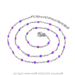 COF0034S BOBIJOO Jewelry Collar Minimalista de Acero de Correo electrónico Opción de Color de 48 cm