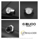 BA0347 BOBIJOO Jewelry Ring Signet ring Man Woman Cross of Camargue Steel