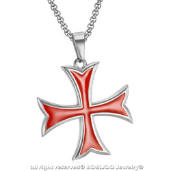 PE0227 BOBIJOO Jewelry Pendant Templar Cross Pattée Tips Cash Money