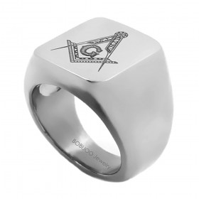 Signet Ring Freemasonry Steel 3 Colors to choose from