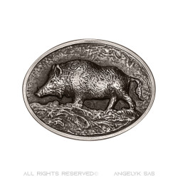 BC0020 BOBIJOO Jewelry Belt buckle Hunter Boar Nature