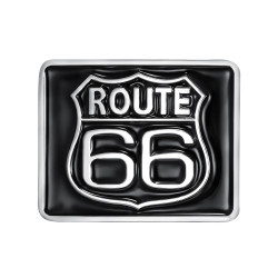 BC0032 BOBIJOO Jewelry Belt buckle Square Route 66 Email Black