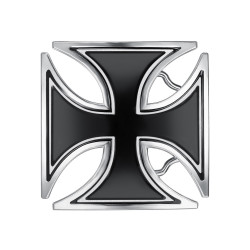 BC0040 BOBIJOO Jewelry Hebilla de cinturón Negro de la Cruz de los Templarios Motorista de la