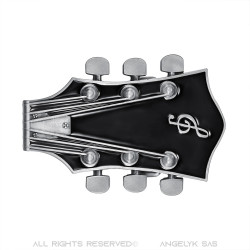 BC0050 BOBIJOO Jewelry Belt buckle Electric Guitar Rock Black
