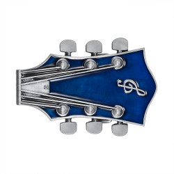 BC0048 BOBIJOO Jewelry La hebilla del cinturón de Guitarra Eléctrica Rock Azul
