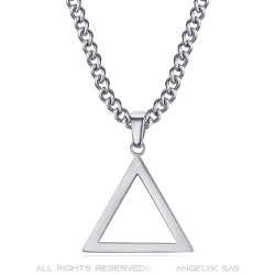 PE0300 BOBIJOO Jewelry Colgante Triángulo de la Masonería de Plata