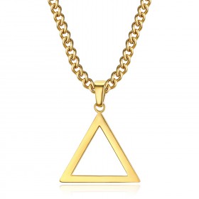 PE0299 BOBIJOO Jewelry Gold Freemasonry Triangle Pendant