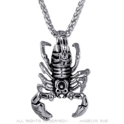PE0073 BOBIJOO Jewelry Colgante Scorpion Man Cadena Acero 316L