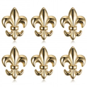 Lot de 6 Pin's Epingle Broche Fleur de Lys Laiton Doré  IM#18614