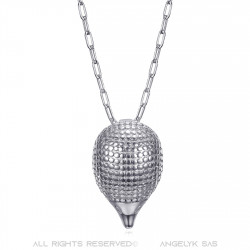 PE0319S BOBIJOO Jewelry Hedgehog pendant for woman in gypsy style Steel Silver