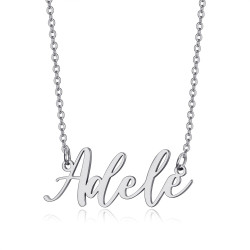 PEF0065S BOBIJOO Jewelry Name necklace Woman Stainless steel Silver of your choice