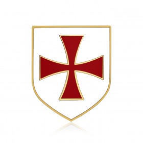 Pine Shield Templar Knight White Cross Pattee Red  IM#19994