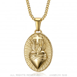 PEF0069 BOBIJOO Jewelry Colgante Medalla de Sara la Negra de Oro Saintes Maries de la Mer