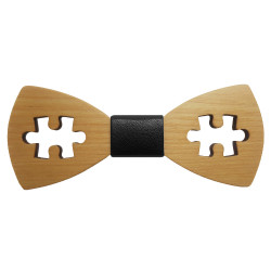 NP0032 BOBIJOO Jewelry Bow tie wood maple puzzle game