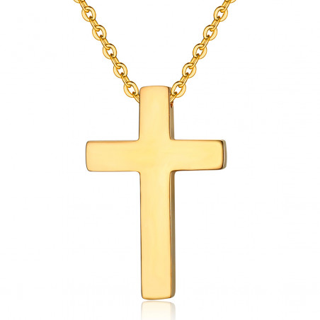Gold rhinestone cross necklace Clearance