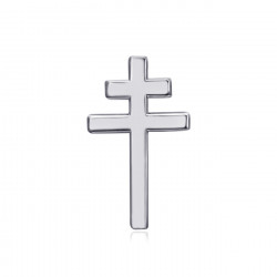 PIN0041S BOBIJOO JEWELRY Cross of Lorraine pin Jewel buttonhole 20mm Silver