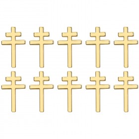 PIN0041-10 BOBIJOO JEWELRY Set of 10 cross of Lorraine pins Jewel buttonhole 20mm Gold