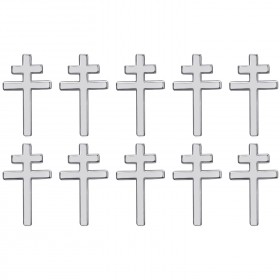 PIN0041S-10 BOBIJOO JEWELRY Set of 10 cross of Lorraine pins Jewel buttonhole 20mm Silver