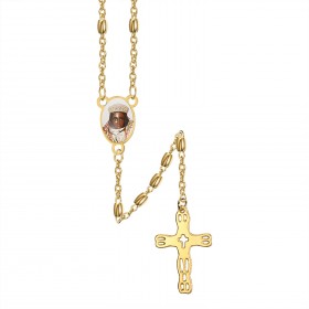 Rosary Sara Necklace Saintes-Maries-de-la-Mer Stainless steel Gold IM#22742