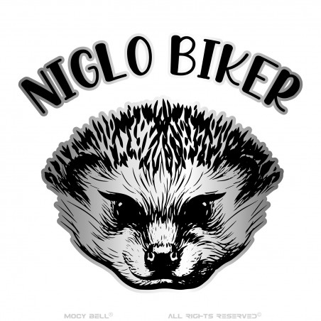 Clochette moto Mocy Bell Hérisson Niglo Biker Acier inoxydable Noir  IM#22855