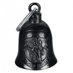 Motorbike bell Mocy Bell Saint-Christophe Stainless steel Black titanium IM#22919