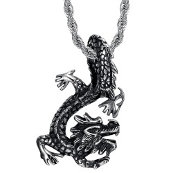 Dragon Pendant Necklace Men's Women's Stainless Steel IM#23132