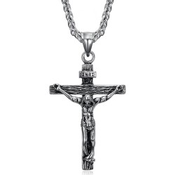 Chain Pendant Christ Cross Stainless Steel  IM#23150