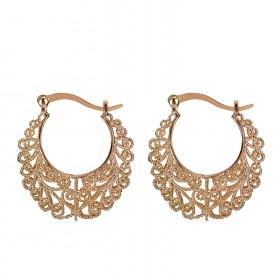 Vintage earrings Basket Gold-plated finish  IM#23162