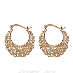Vintage earrings Basket Gold-plated finish  IM#23163