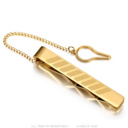 Tie Clip Model Prestige Stainless Steel Gold IM#23169