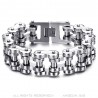 Biker bracelet Large XXL motorcycle chain Chrome steel 24cm  IM#23411