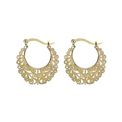 Vintage earrings Basket Gold-plated finish  IM#23497