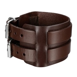 Bracelet of Strength Brown Leather Double  IM#23559