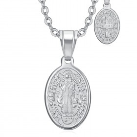 Saint Benedict Women's Pendant Silver Stainless Steel IM#23662