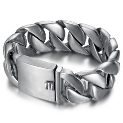 Large Curbed Bracelet Large Mesh Steel Mate IM#23810