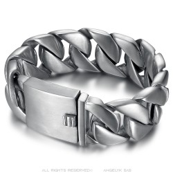 Large Curbed Bracelet Large Mesh Steel Mate IM#23811