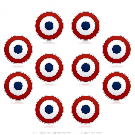 Lot de 10 pins france Cocarde Française Email Qualité extra  IM#23999