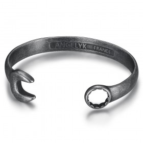 Flat key bracelet Stainless steel Retro Biker Mechanic IM#24074