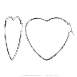 Women's Gold Heart Creole Earrings  IM#24174