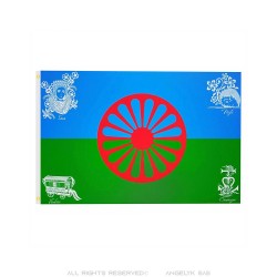 Travelling gypsy flag Sara Niglo Verdine Camargue 90x60cm IM#24205