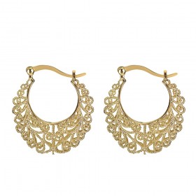 Vintage earrings Basket Gold-plated finish  IM#24245