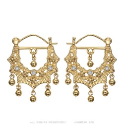 Earrings Savoyardes Model Perla Diamond Gold IM#24374