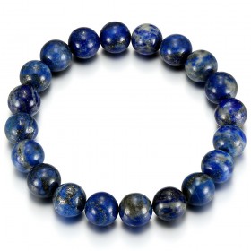 Genuine Lapis Lazuli bracelet 10mm 3 sizes Man Woman IM#24902