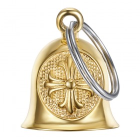 The bell brings good luck Motorcycle Biker Croix de Lys Templar Gold  IM#25513