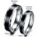 AL0030 BOBIJOO Jewelry Alliance Ring Ring Stainless Steel Titanium Black