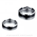 AL0030 BOBIJOO Jewelry Alliance Ring Ring Stainless Steel Titanium Black