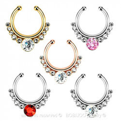 PIP0002 BOBIJOO Jewelry Septum Fake Nose Piercing 5 Colors to choose from