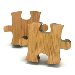 BM0013 BOBIJOO Jewelry Cufflinks Wood Puzzle